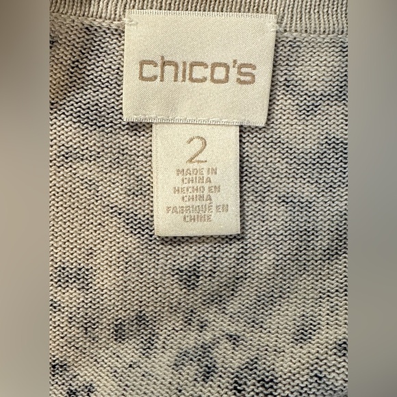 Chicos Cardigan Sweater Womens Purple Paisley Open Long Sleeve Boho Hippie Med 2 - Picture 8 of 14